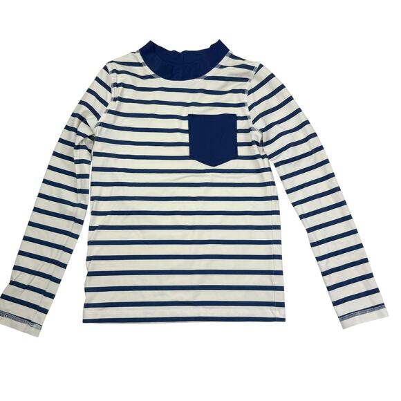 Boden Navy Striped Swim Rash Guard - Picture 1 of 5